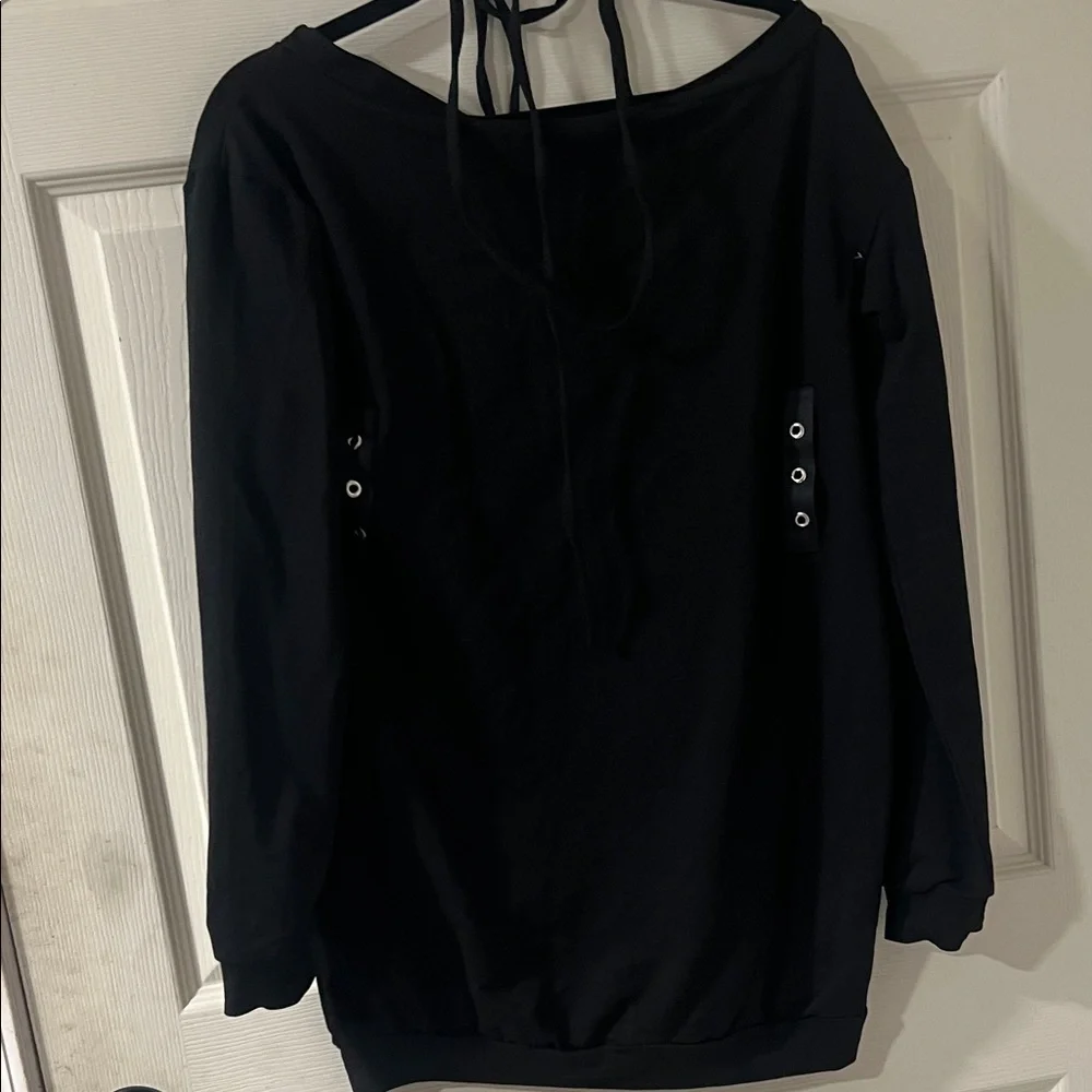 Elegant Black Long Sleeve‎ Dress.  CAJA. # 1 F